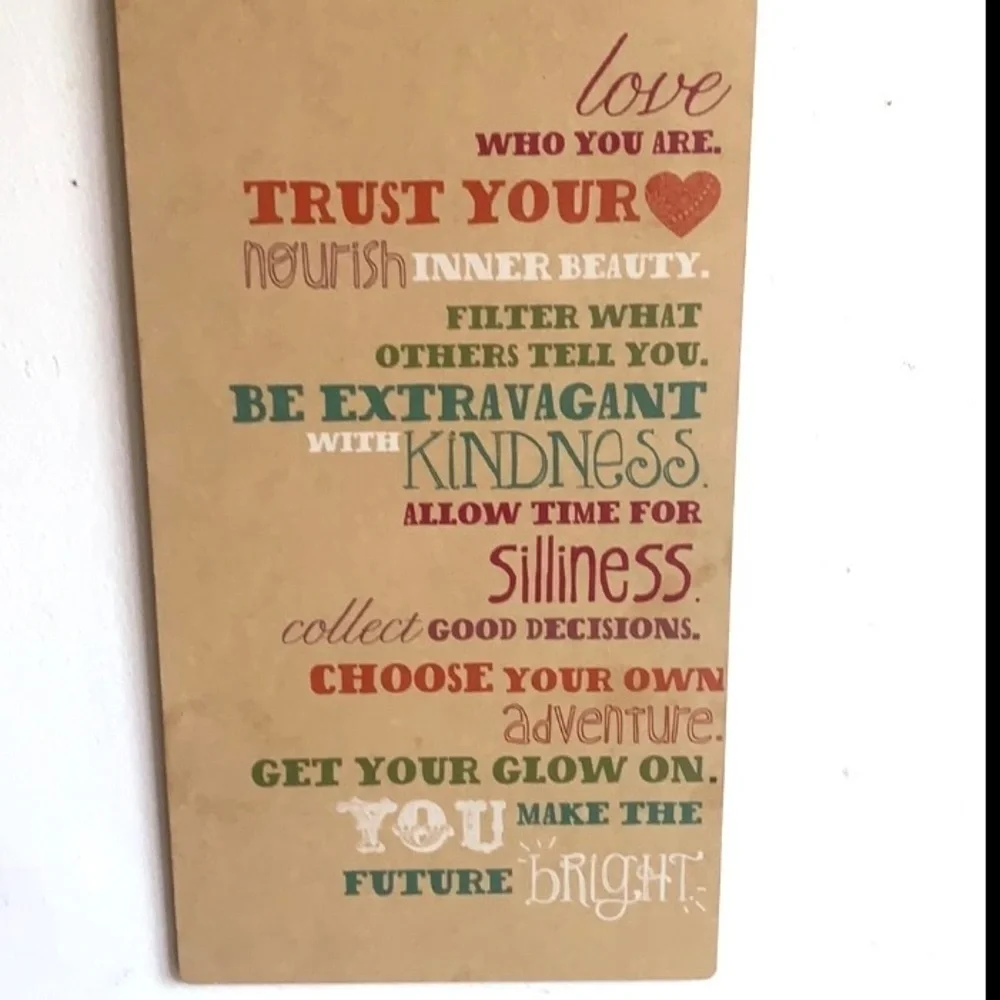 Danielson Design Love Who You Are Wood Wall Tag Decor